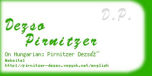 dezso pirnitzer business card